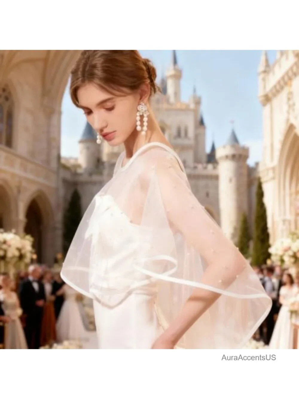 Women's Lace Shawl Wrap for Wedding Evening Dress Cape Scarf